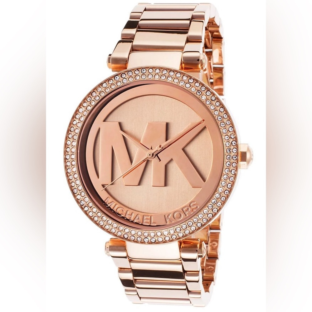 Michael Kors Women's Watch in Rose Gold with Crystal Accents
